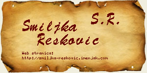 Smiljka Resković vizit kartica